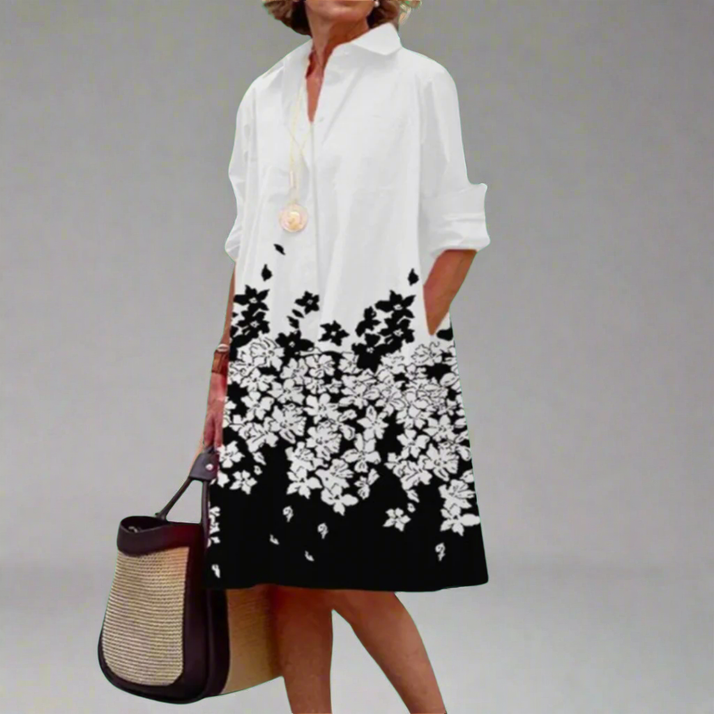 Frankie  | Monochrome Blossom Dress