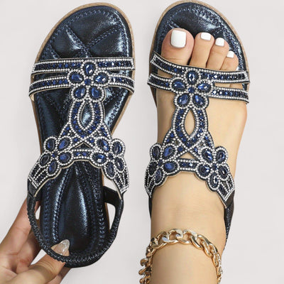 Eline | Beaded Floral Sandals