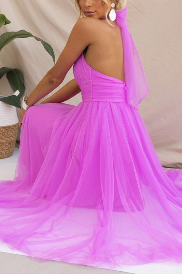 Mia | Flowing Halter Dress