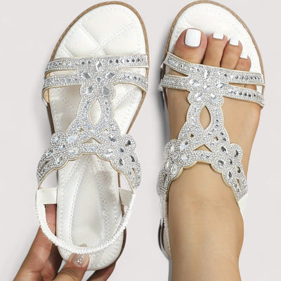 Eline | Beaded Floral Sandals