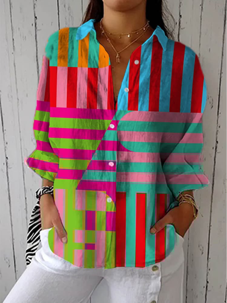 Maddison | Joyful Stripe Expression Blouse