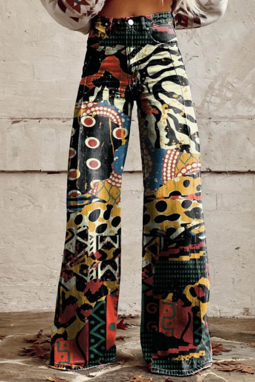 Nova | Tribal Print Wide-Leg Pants