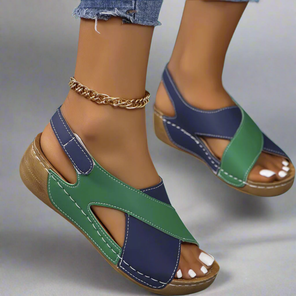 Sigrid | Two-Tone Comfort Sandals