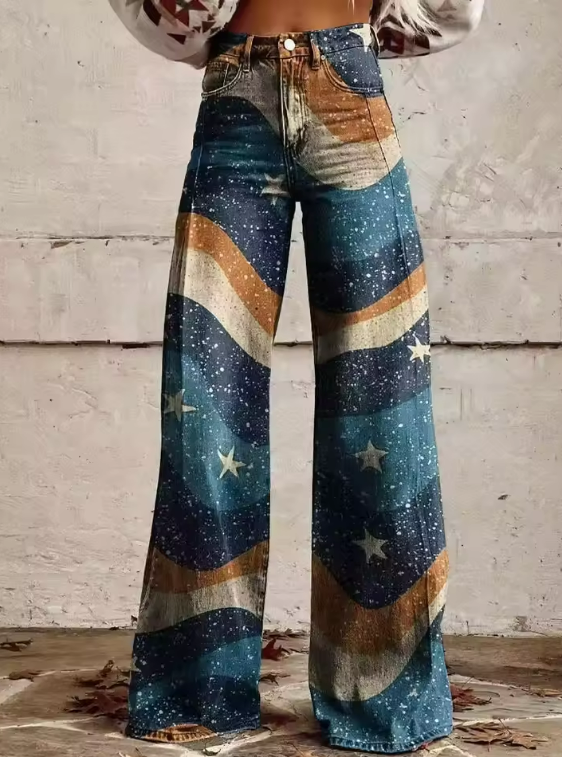 Riley | Starry Wide-Leg Pants