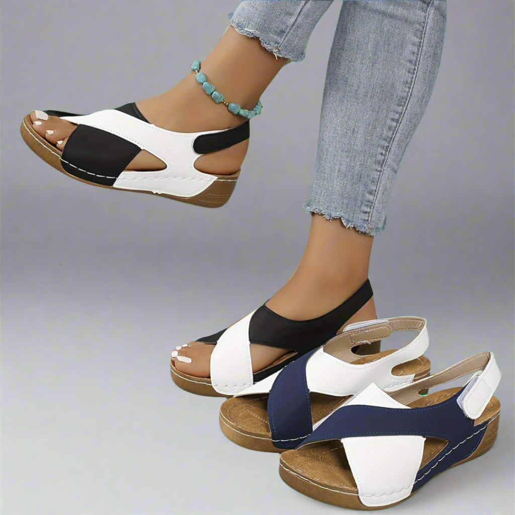 Sigrid | Two-Tone Comfort Sandals