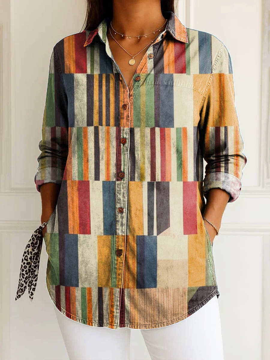 Luna | Colorblock Stripe Blouse