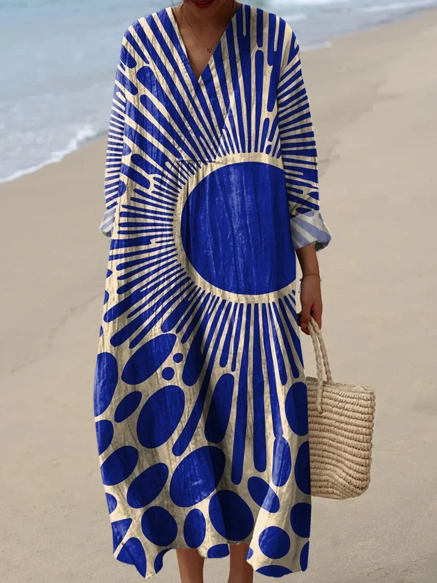 Ella | Sunburst Kaftan Dress