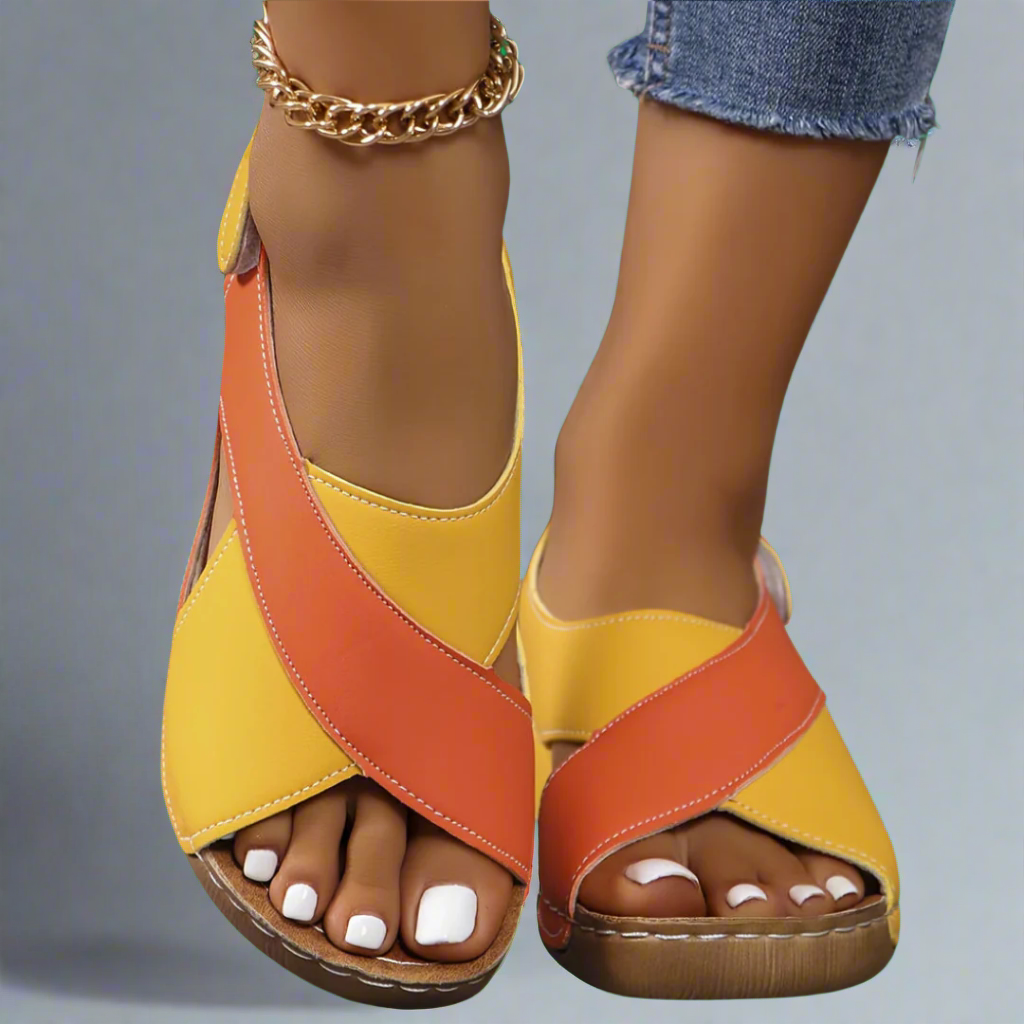 Sigrid | Two-Tone Comfort Sandals