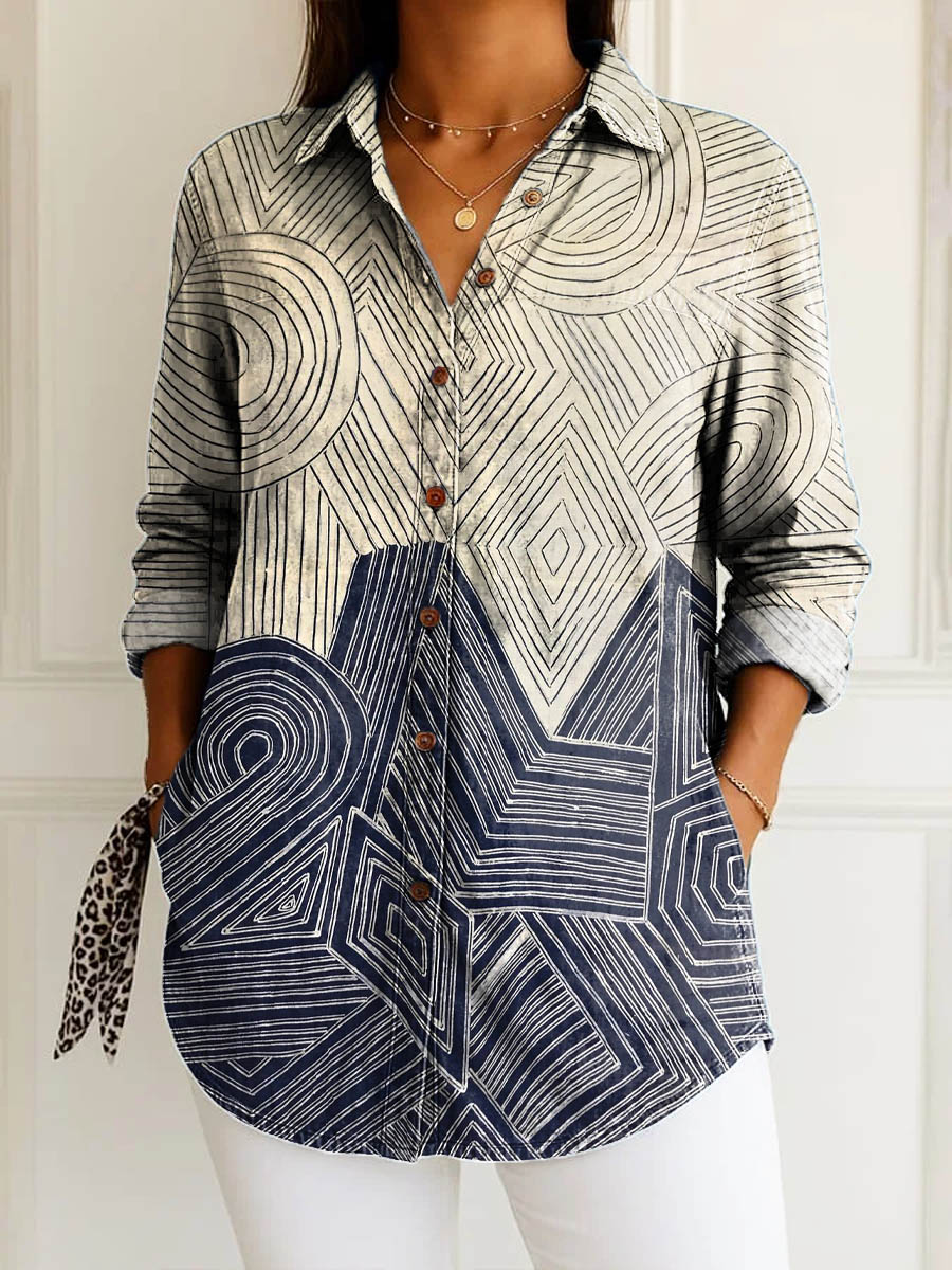 Lexi | Geometric Harmony Blouse