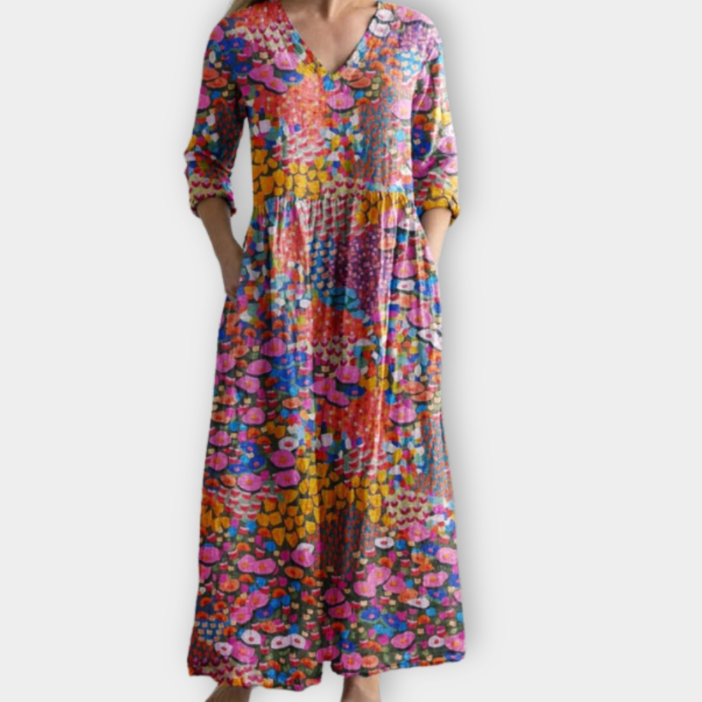 Mira | Colourful Mosaic Dress