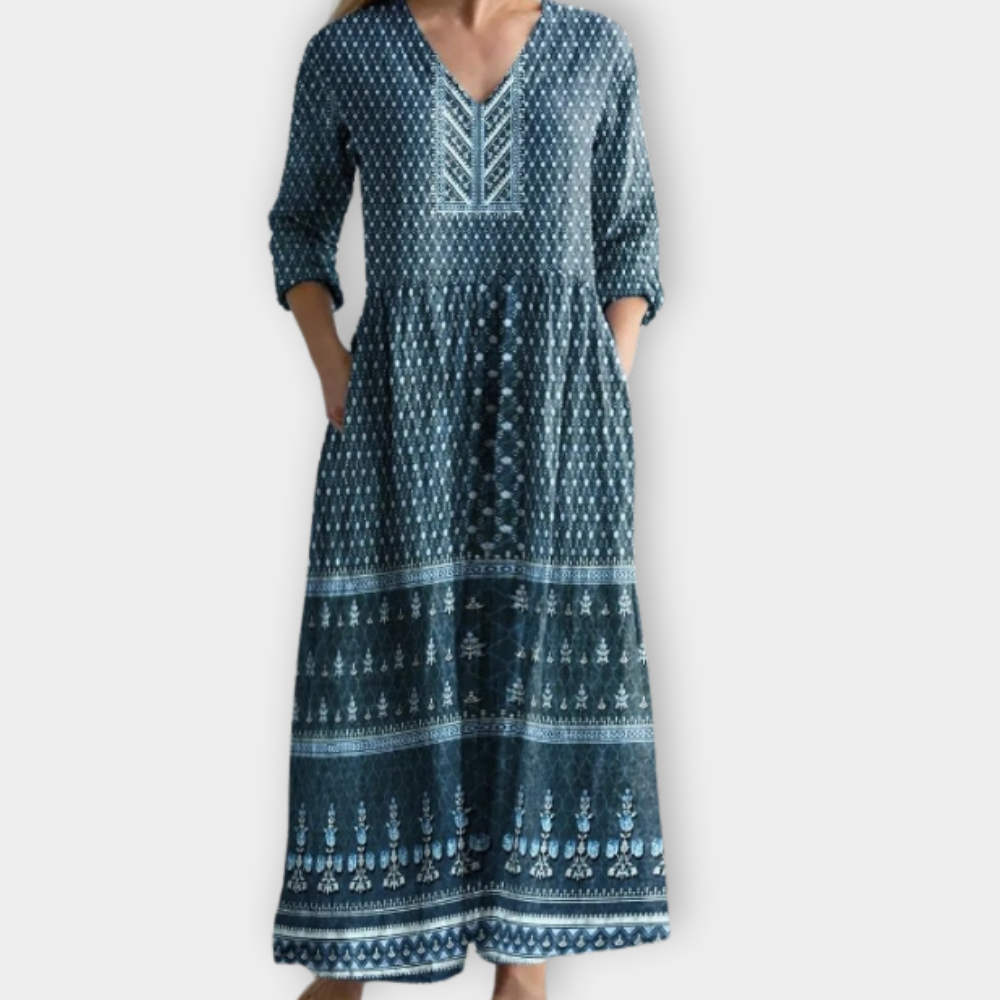Lila | Indigo Boho Dress