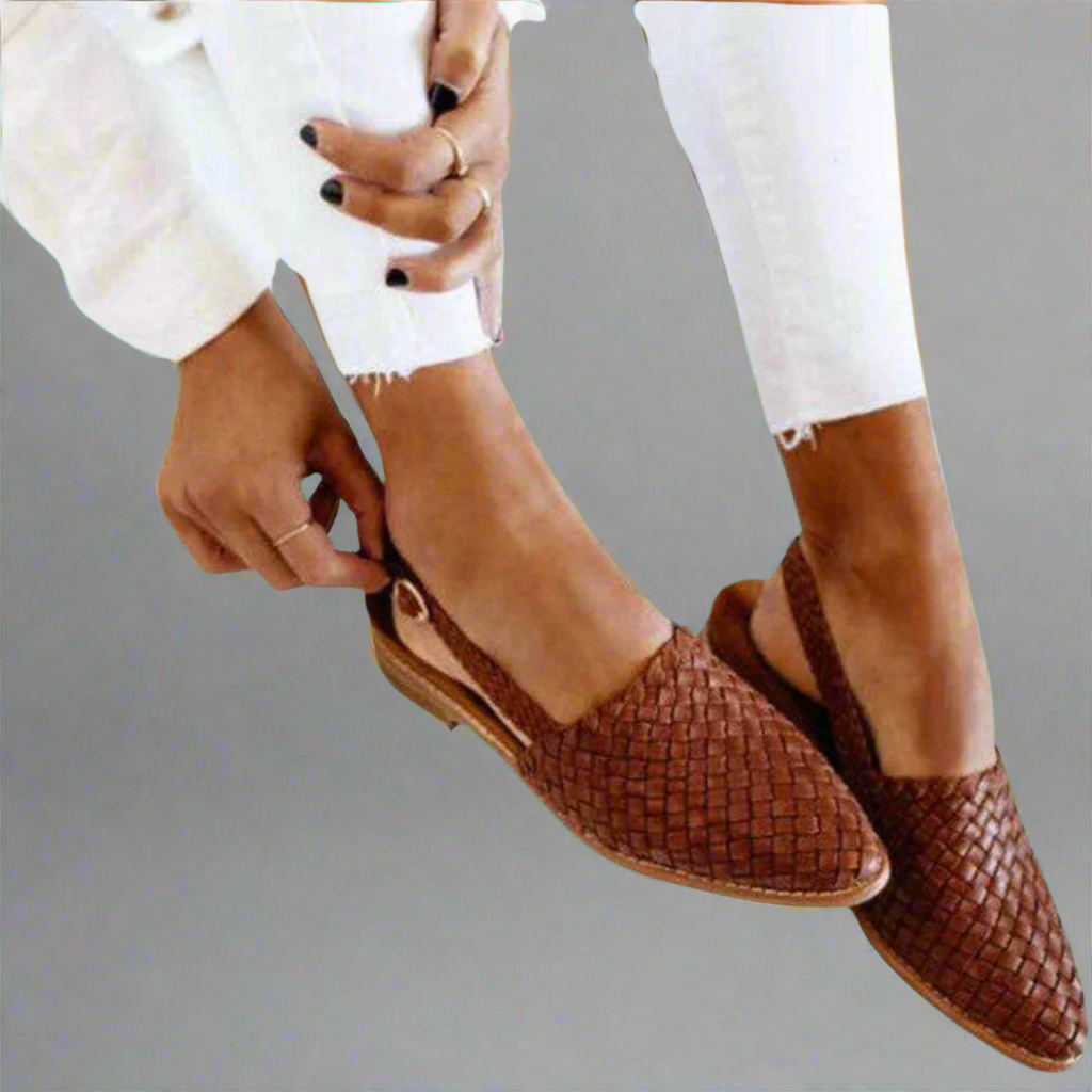 Kelly | Woven Leather Flats