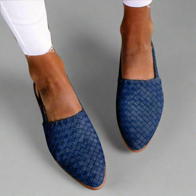 Kelly | Woven Leather Flats