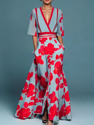 Eliza | Scarlet Bloom Maxi Dress