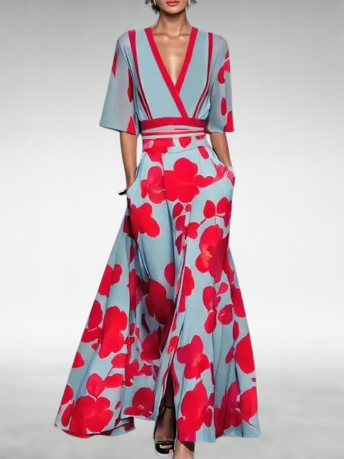 Giavanna | Elegant Floral Maxi Dress