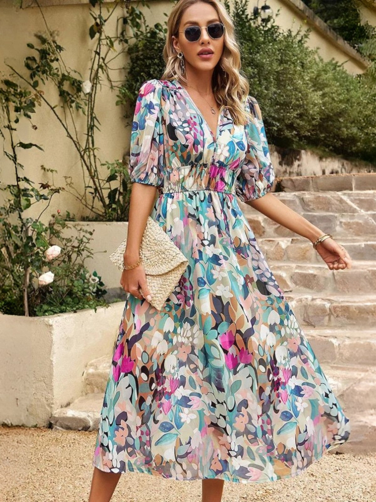 Emerald | Vibrant Floral Dress