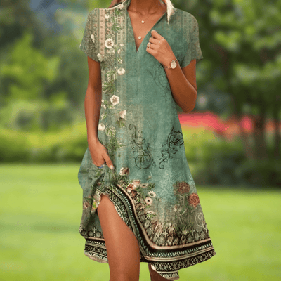 Delilah | Bohemian Print Dress
