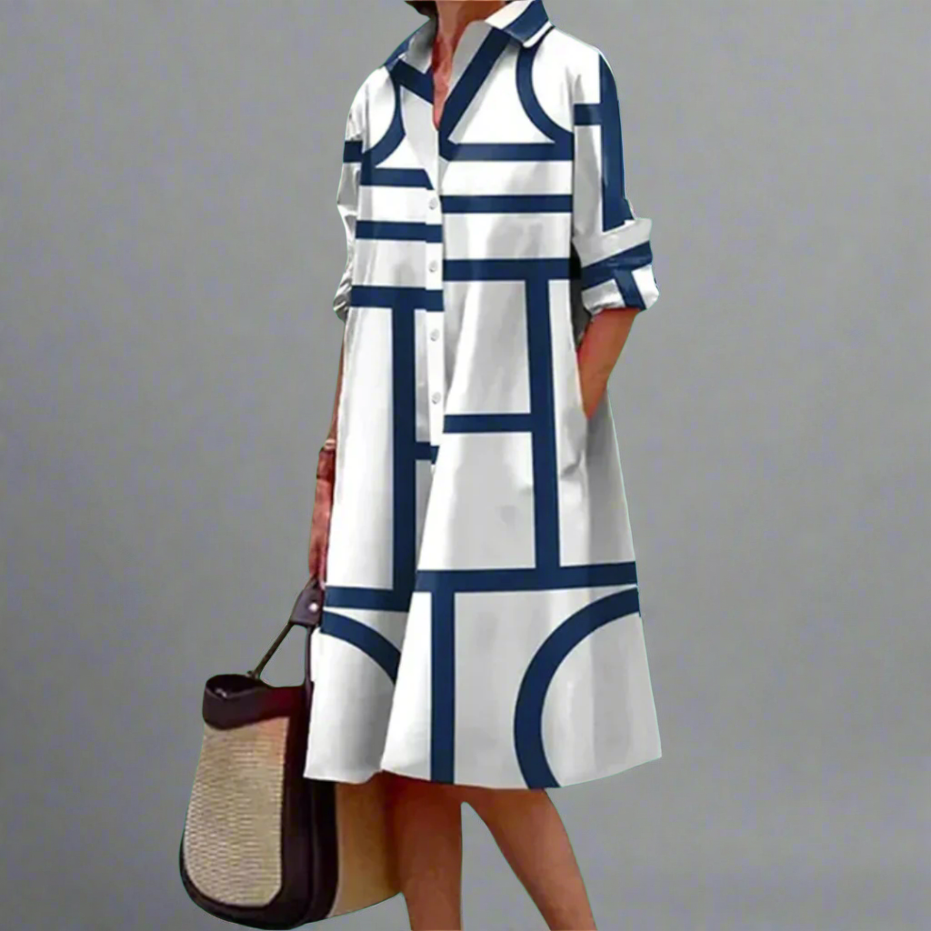 Meadow | Geometric Grid Dress