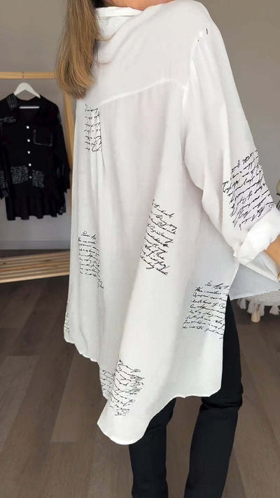 Alina | Script Print Blouse