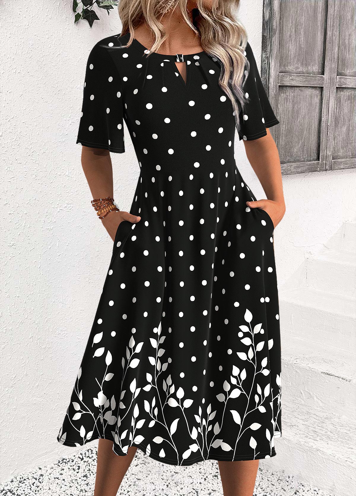 Iris | Polka Dot Elegance Dress