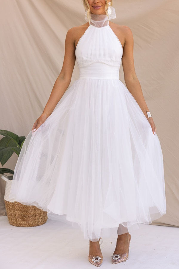 Mia | Flowing Halter Dress