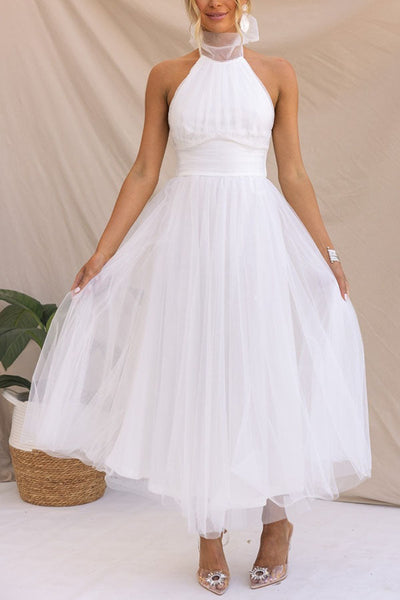 Mia | Flowing Halter Dress