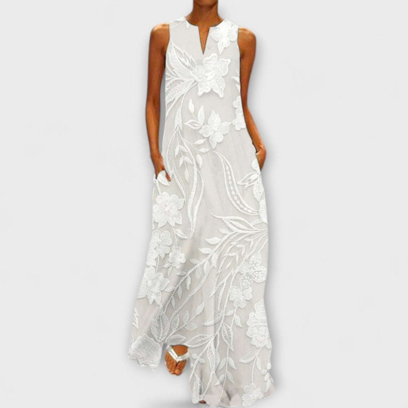Ayla | Ivory Lace Maxi Dress