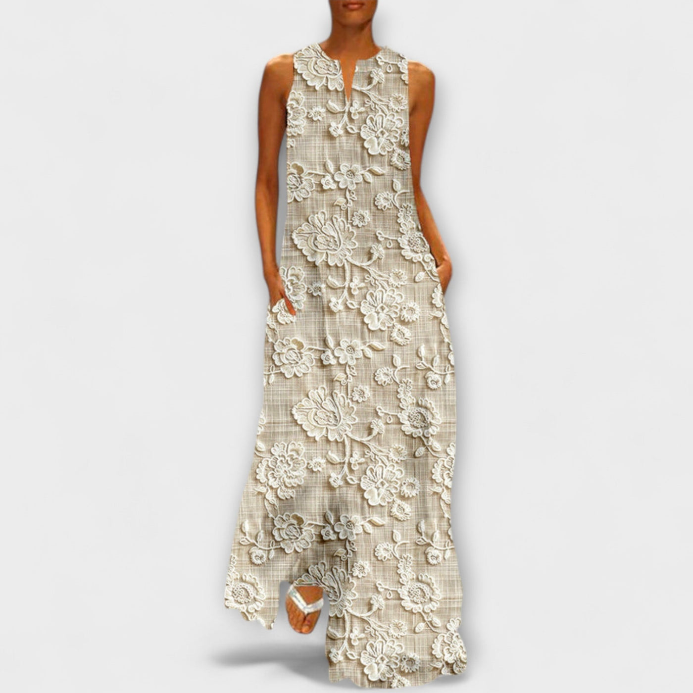 Ava | Sleeveless Lace Maxi Dress