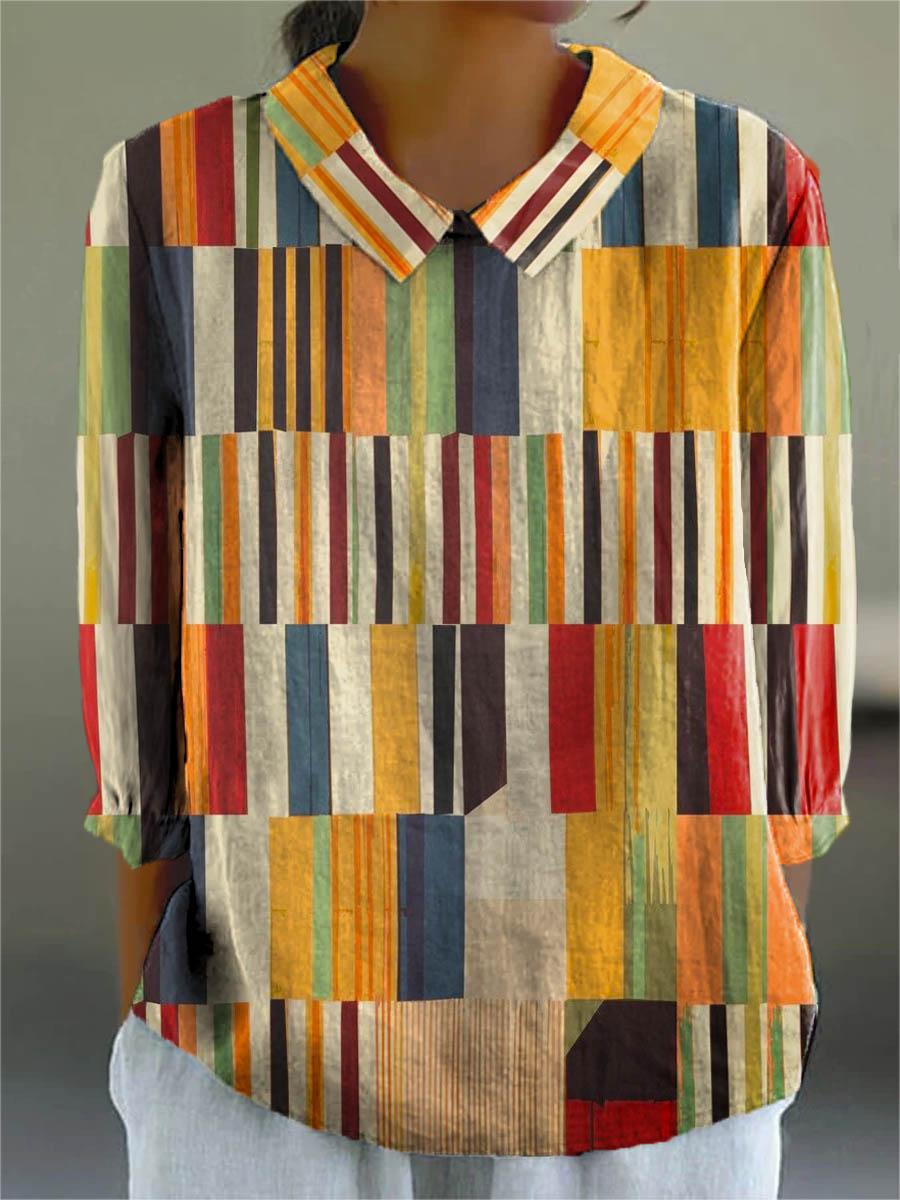 Jillian | Colorful Stripes Blouse