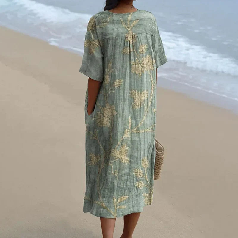 Phoebe | Olive Blossom Dress
