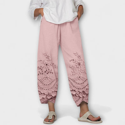 Amelie | Embroidered Lace Pants