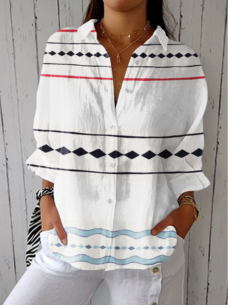 Ingrid | Coastal Rhythm Blouse