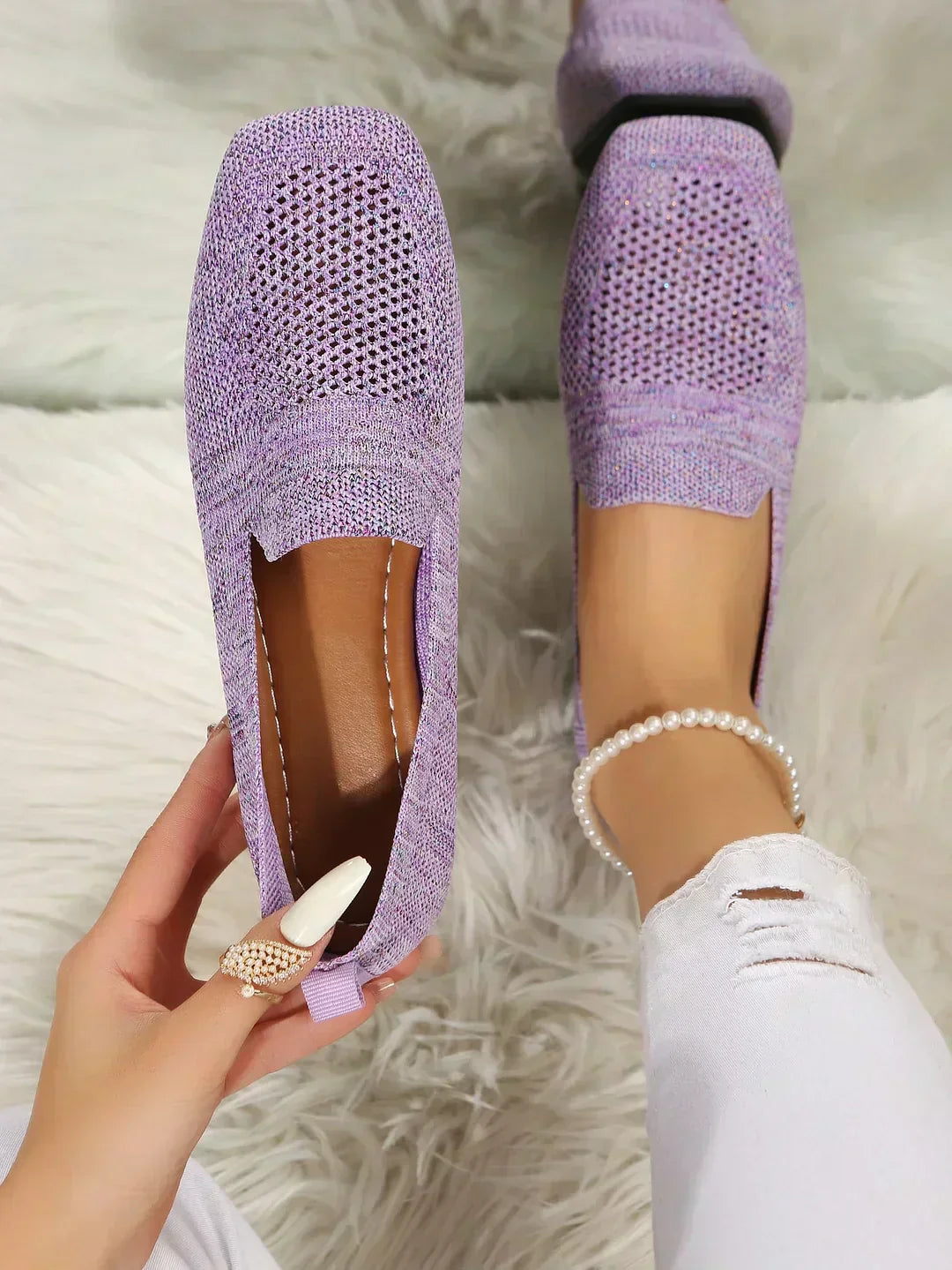 Freya | Knitted Comfort Flats