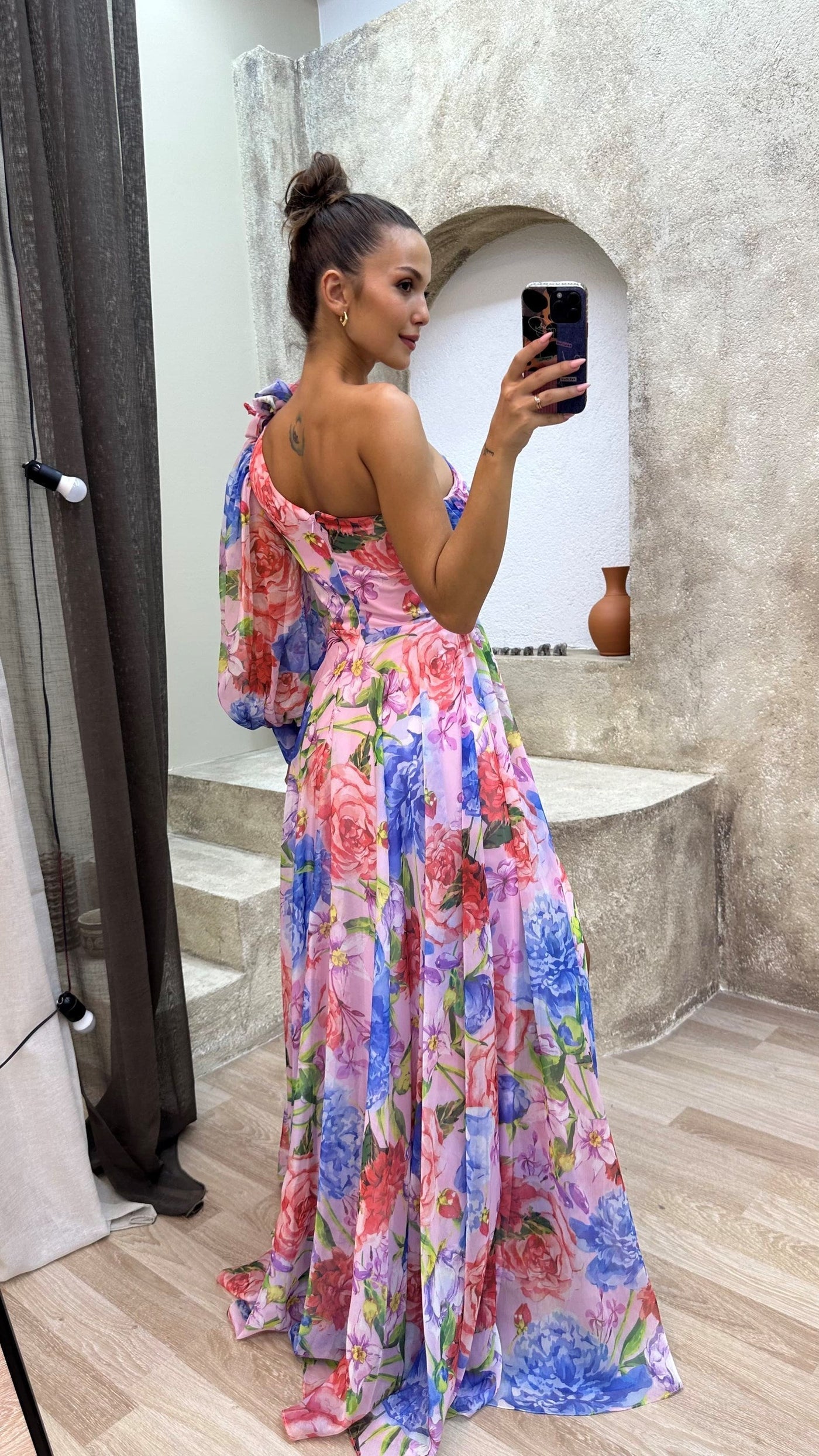Ava | One-Shoulder Floral Dress