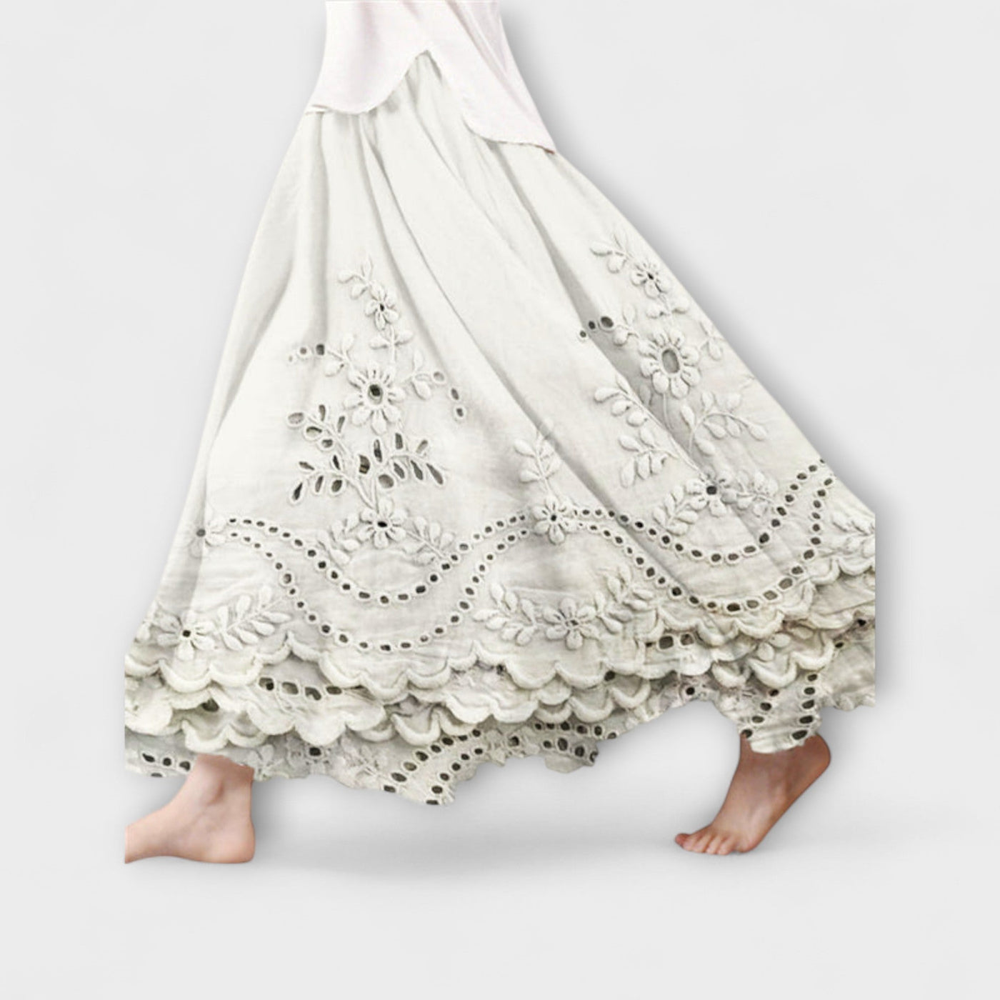 Billie | Embroidered Lace Maxi Skirt