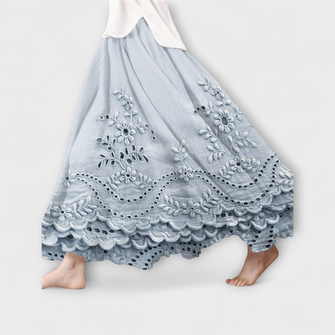 Billie | Embroidered Lace Maxi Skirt
