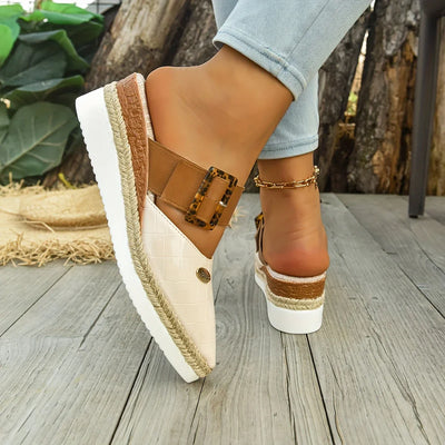 Natalie | Buckle Platform Mule
