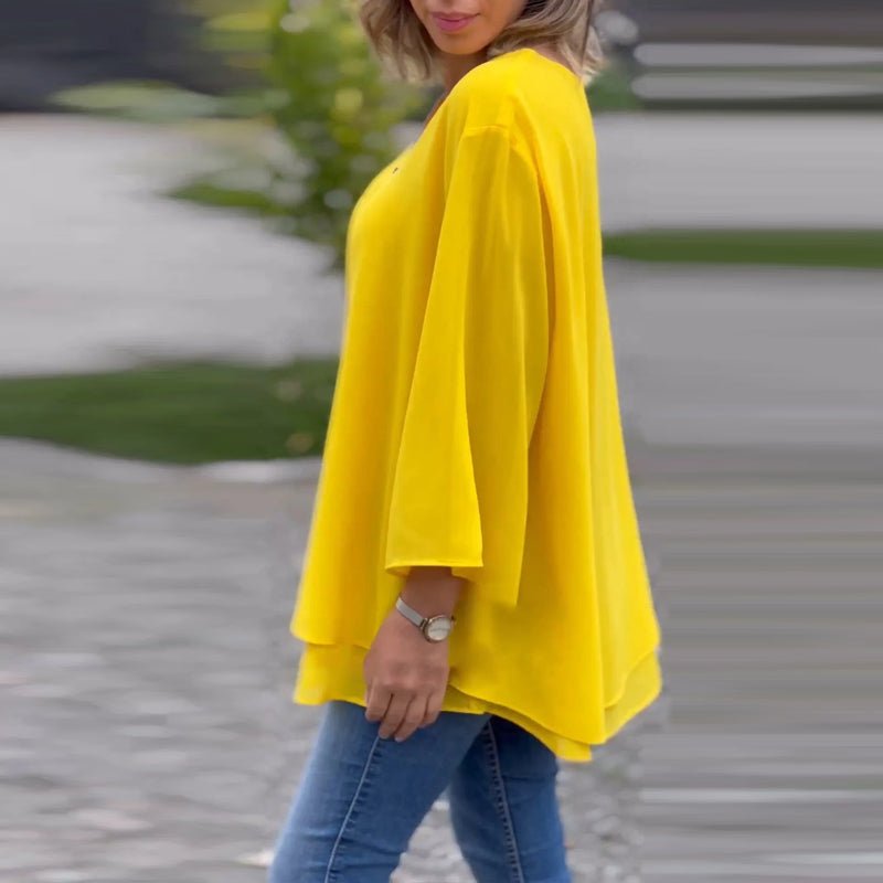 Farah | Zipper Layered Blouse