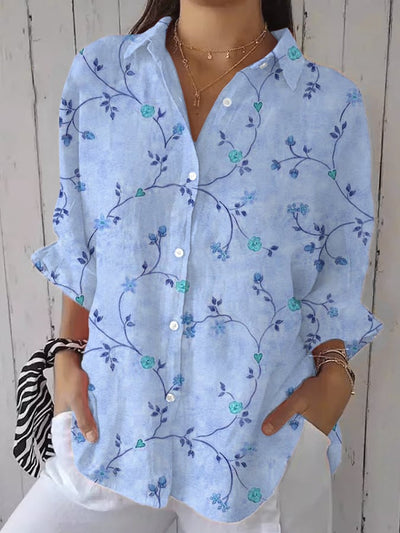 Mackenzie  | Blue Garden Embroidery Blouse