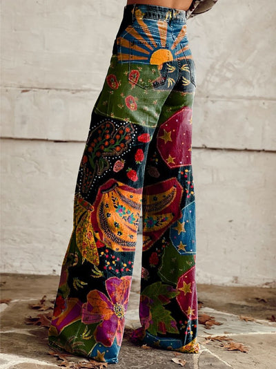 Savannah | Cosmic Boho Wide-Leg Pants