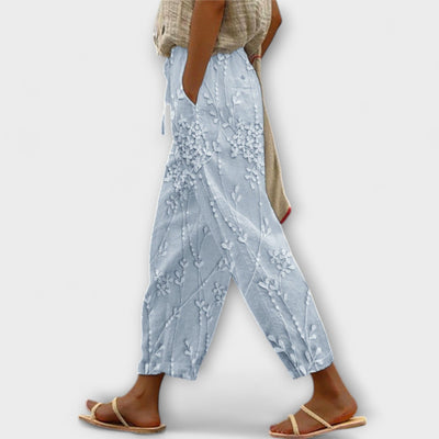 Bonnie | Embroidered Linen Pants