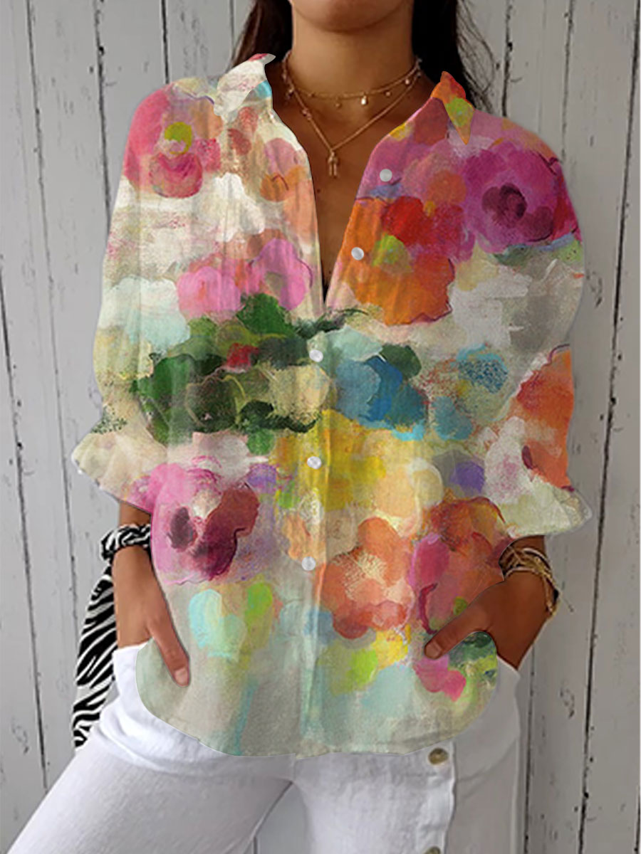 Fiona | Watercolor Bloom Blouse
