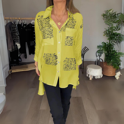 Alina | Script Print Blouse