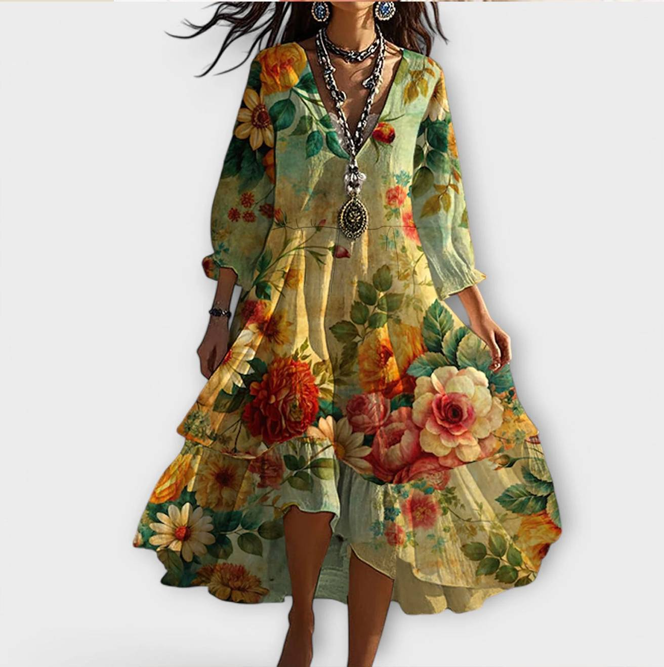 Claire | Flowing Floral Dress