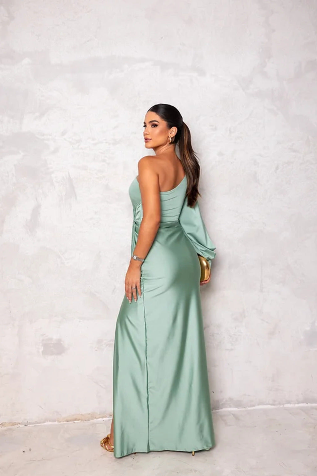 Olivia | Satin One-Shoulder Dress
