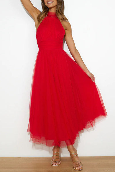 Mia | Flowing Halter Dress