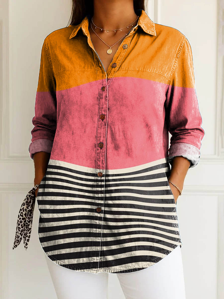 Kaia | Sunset Stripe Blouse