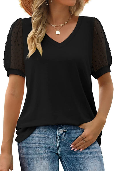 Annie | Sheer Sleeve Blouse
