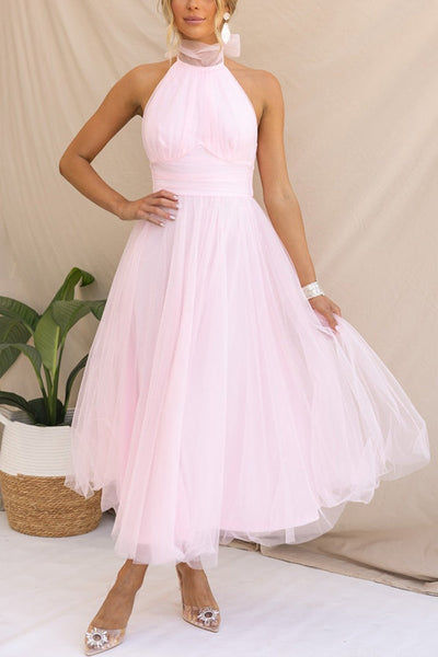 Mia | Flowing Halter Dress