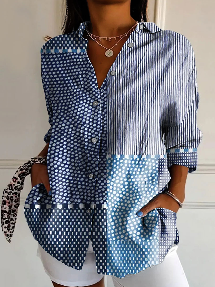 Millie | Patchwork Dots Blouse